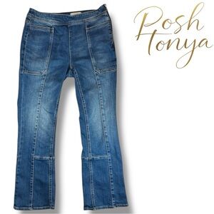 Anthropologie Pilcro Straight Leg Jeans Blue Size 27 Utility Style